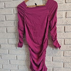 Elegant Fuchsia Long Sleeve Sweater